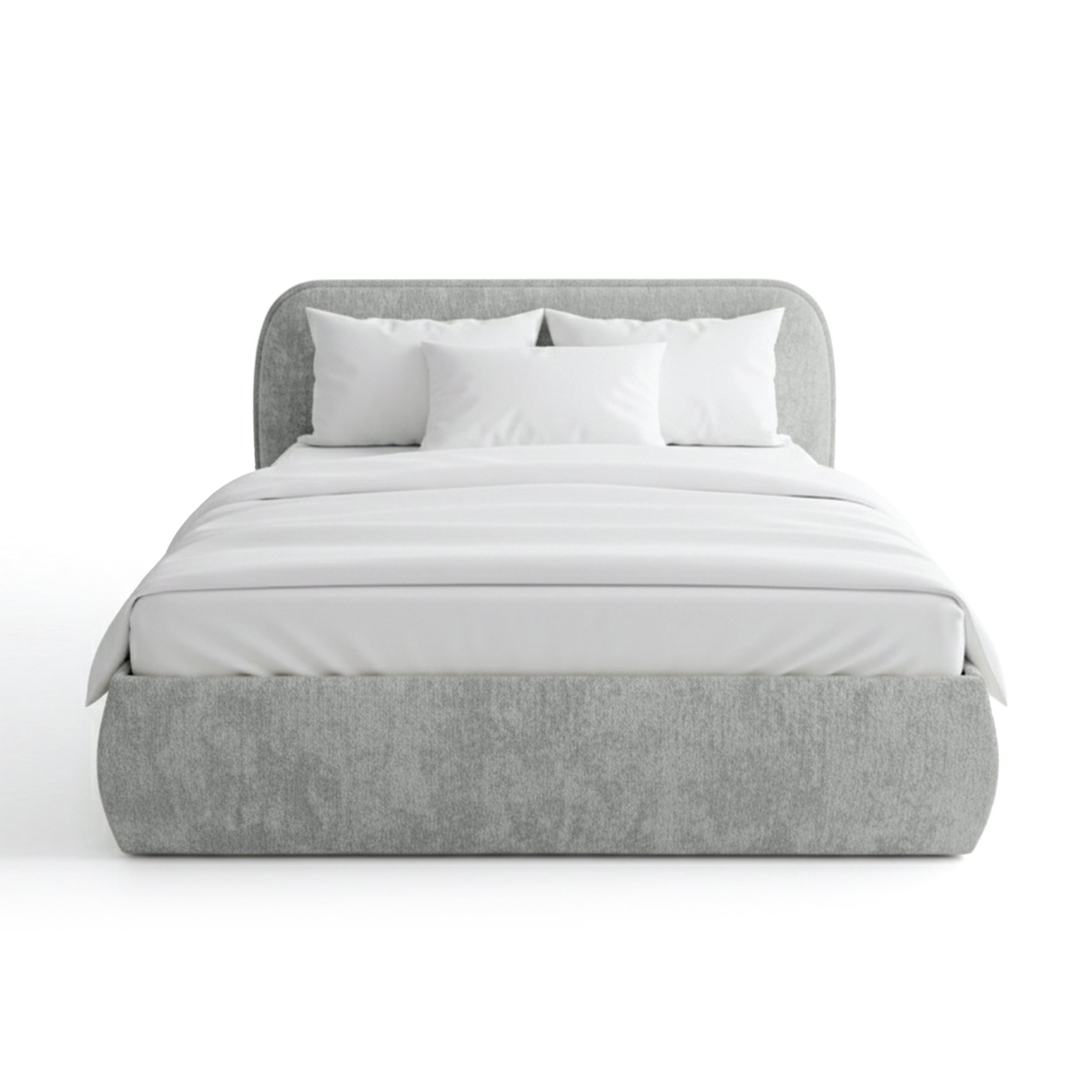 Łóżko tapicerowane z pojemnikiem w stylu soft modern | Eterial