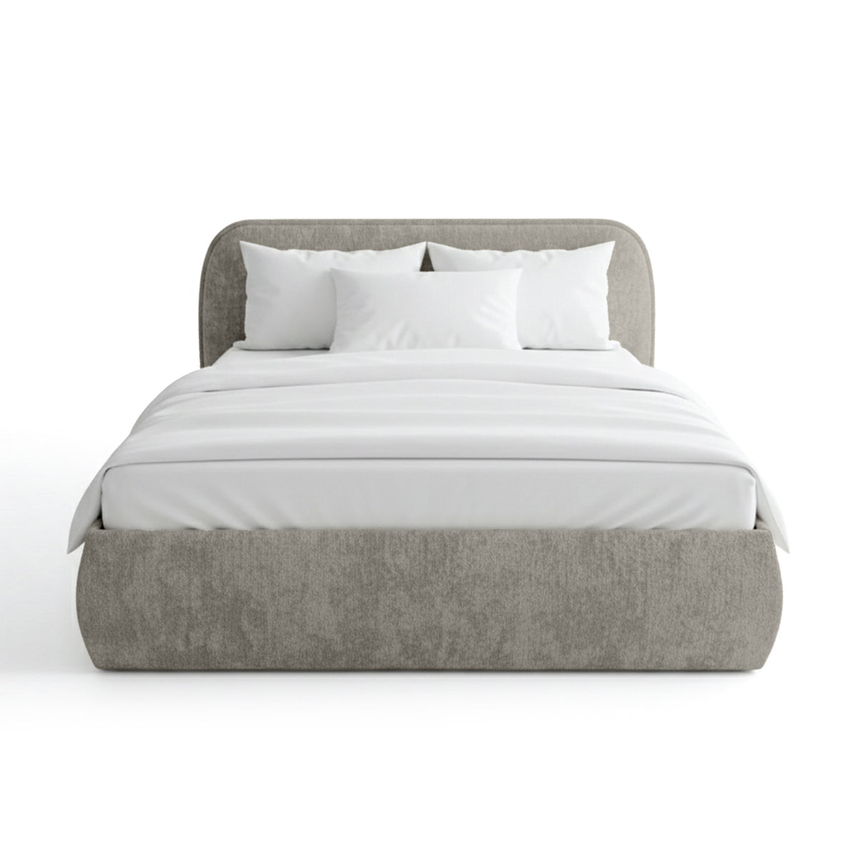 Łóżko tapicerowane z pojemnikiem w stylu soft modern | Eterial