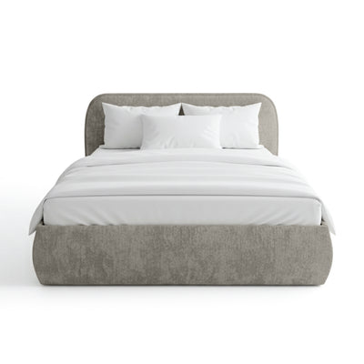 Łóżko tapicerowane z pojemnikiem w stylu soft modern | Eterial