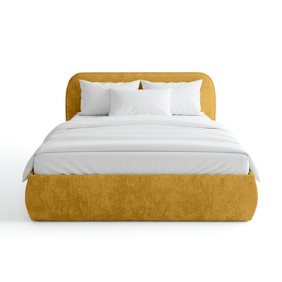 Łóżko tapicerowane z pojemnikiem w stylu soft modern | Eterial