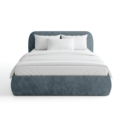 Łóżko tapicerowane z pojemnikiem w stylu soft modern | Eterial