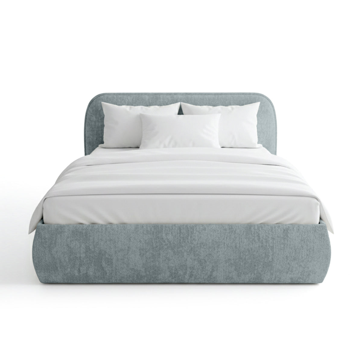 Łóżko tapicerowane z pojemnikiem w stylu soft modern | Eterial
