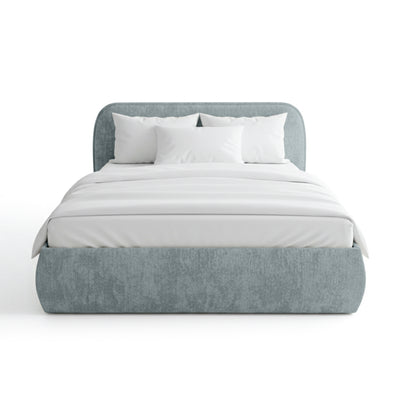Łóżko tapicerowane z pojemnikiem w stylu soft modern | Eterial