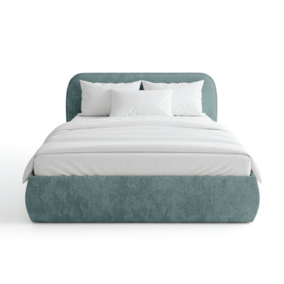 Łóżko tapicerowane z pojemnikiem w stylu soft modern | Eterial