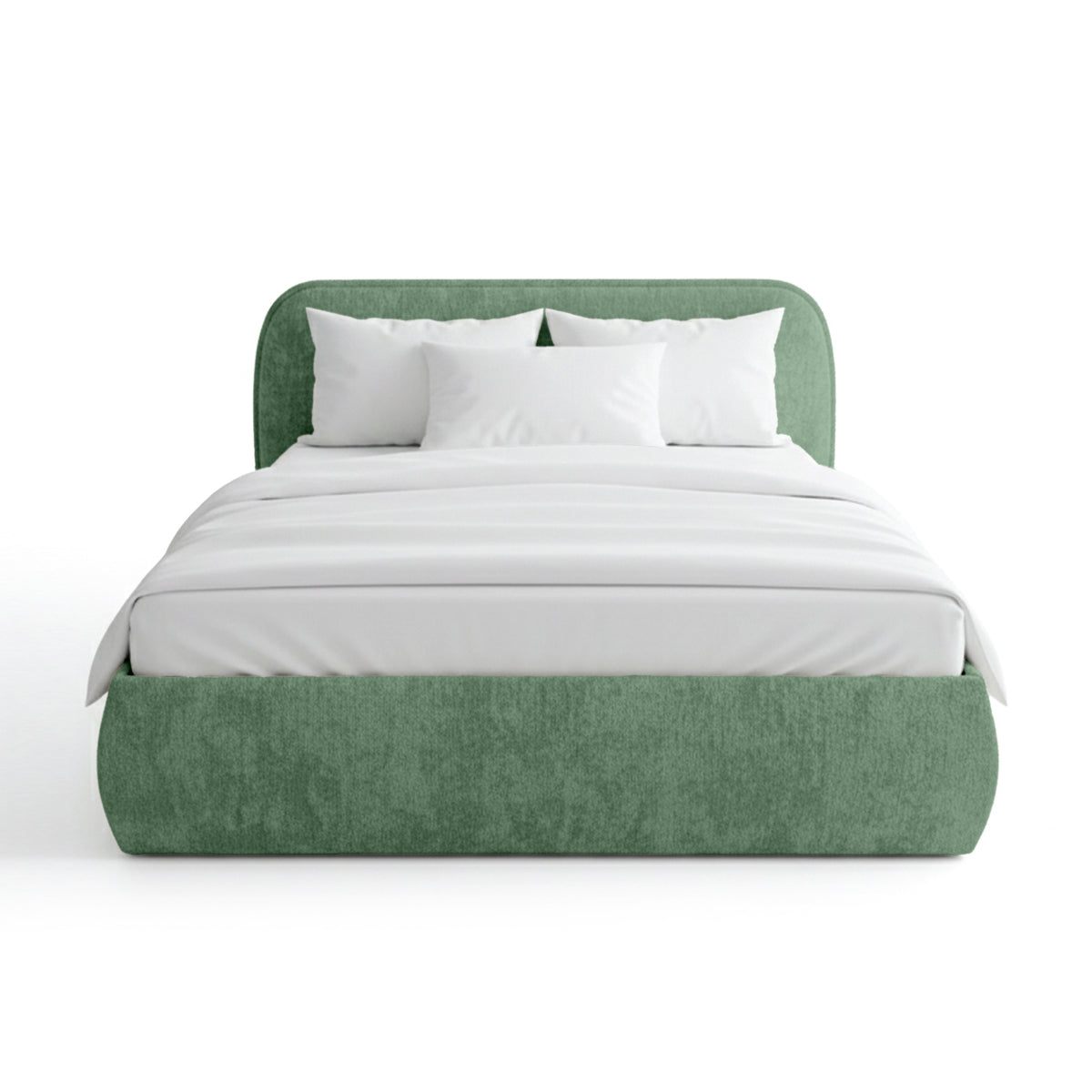 Łóżko tapicerowane z pojemnikiem w stylu soft modern | Eterial