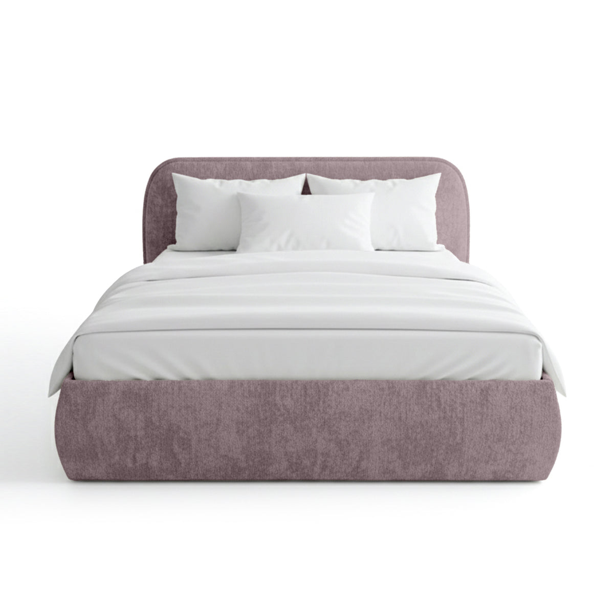 Łóżko tapicerowane z pojemnikiem w stylu soft modern | Eterial