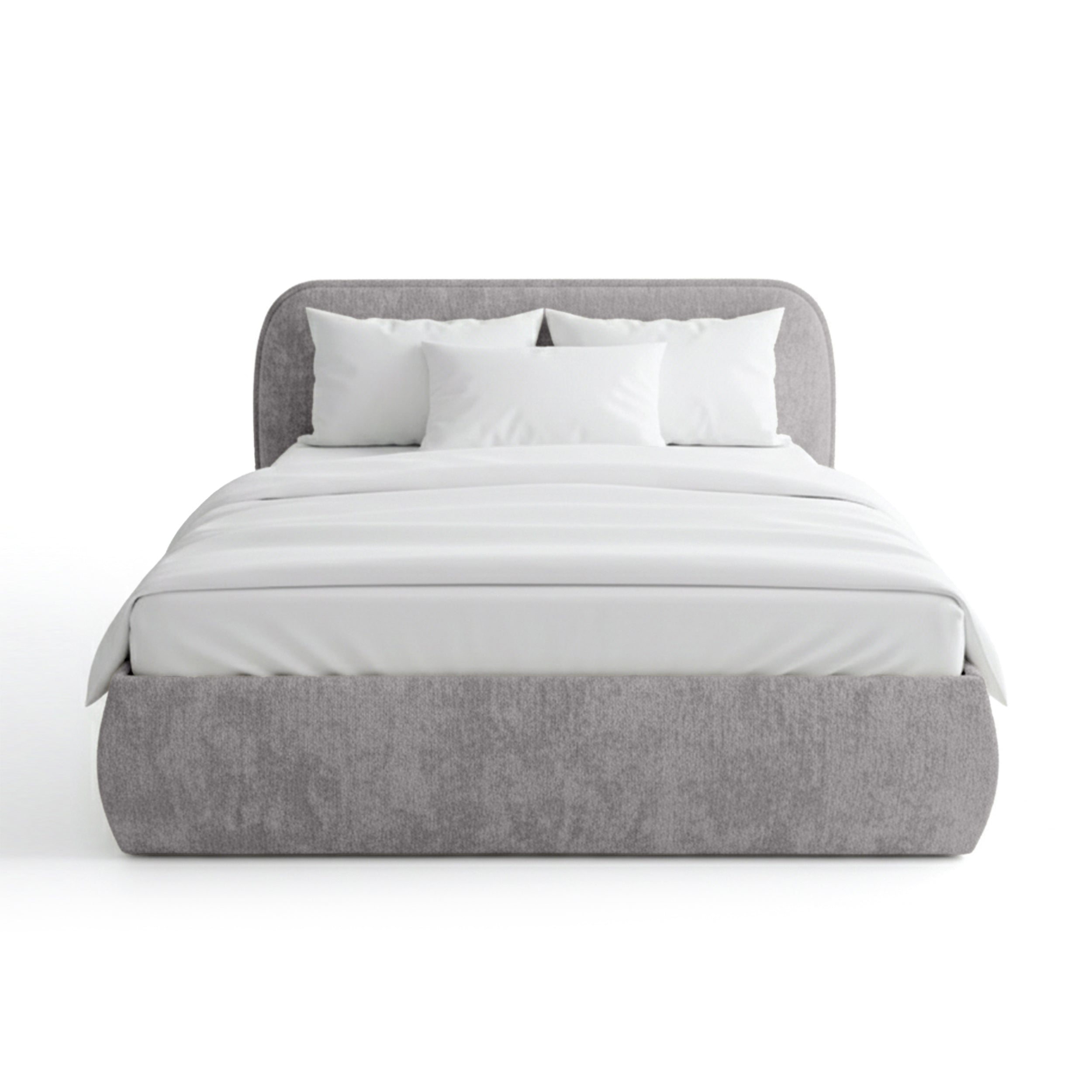 Łóżko tapicerowane z pojemnikiem w stylu soft modern | Eterial