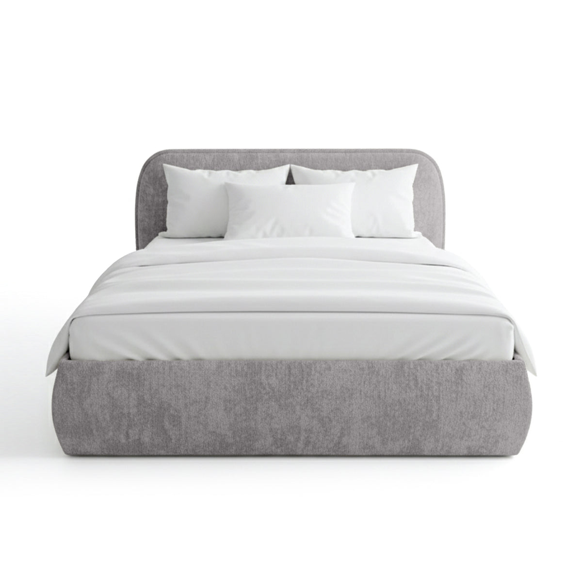 Łóżko tapicerowane z pojemnikiem w stylu soft modern | Eterial