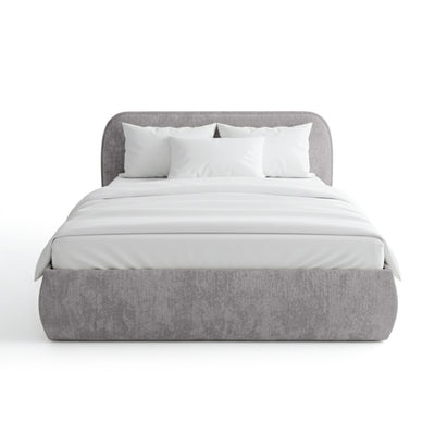 Łóżko tapicerowane z pojemnikiem w stylu soft modern | Eterial