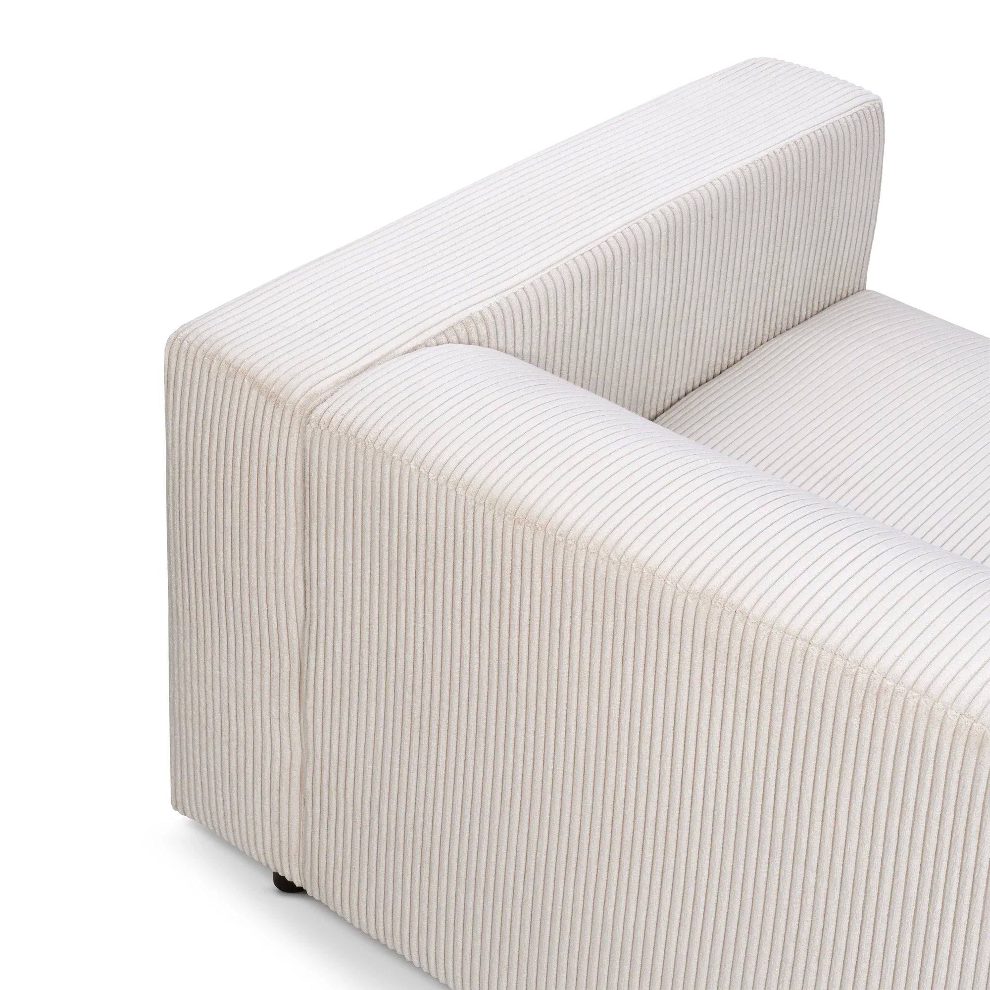 Fotel 95 cm do relaksu w stylu skandynawskim – Sztruks POSO, szerokie podłokietniki | July
