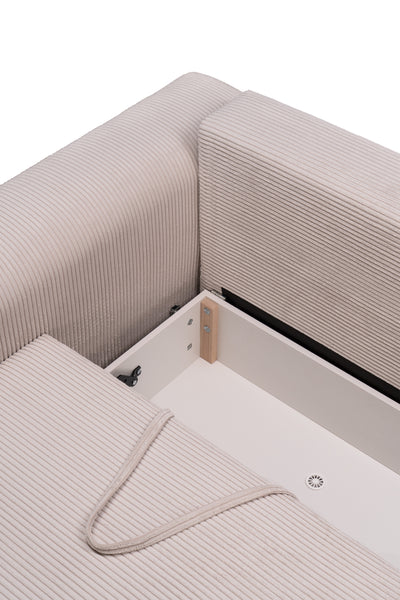 Sofa z funkcją spania 145 × 203 z pojemnikiem w stylu nowoczesnym | Zoria