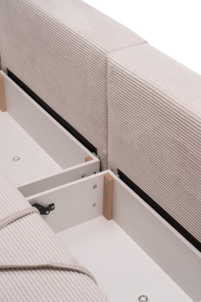 Sofa z funkcją spania 145 × 203 z pojemnikiem w stylu nowoczesnym | Zoria