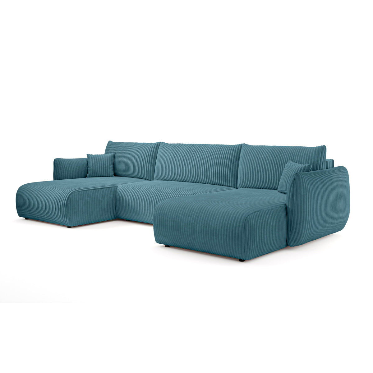 Narożnik U z funkcją spania o powierzchni 145x302 w stylu vintage | ALLORO Głębia Wody (TILIA 75)