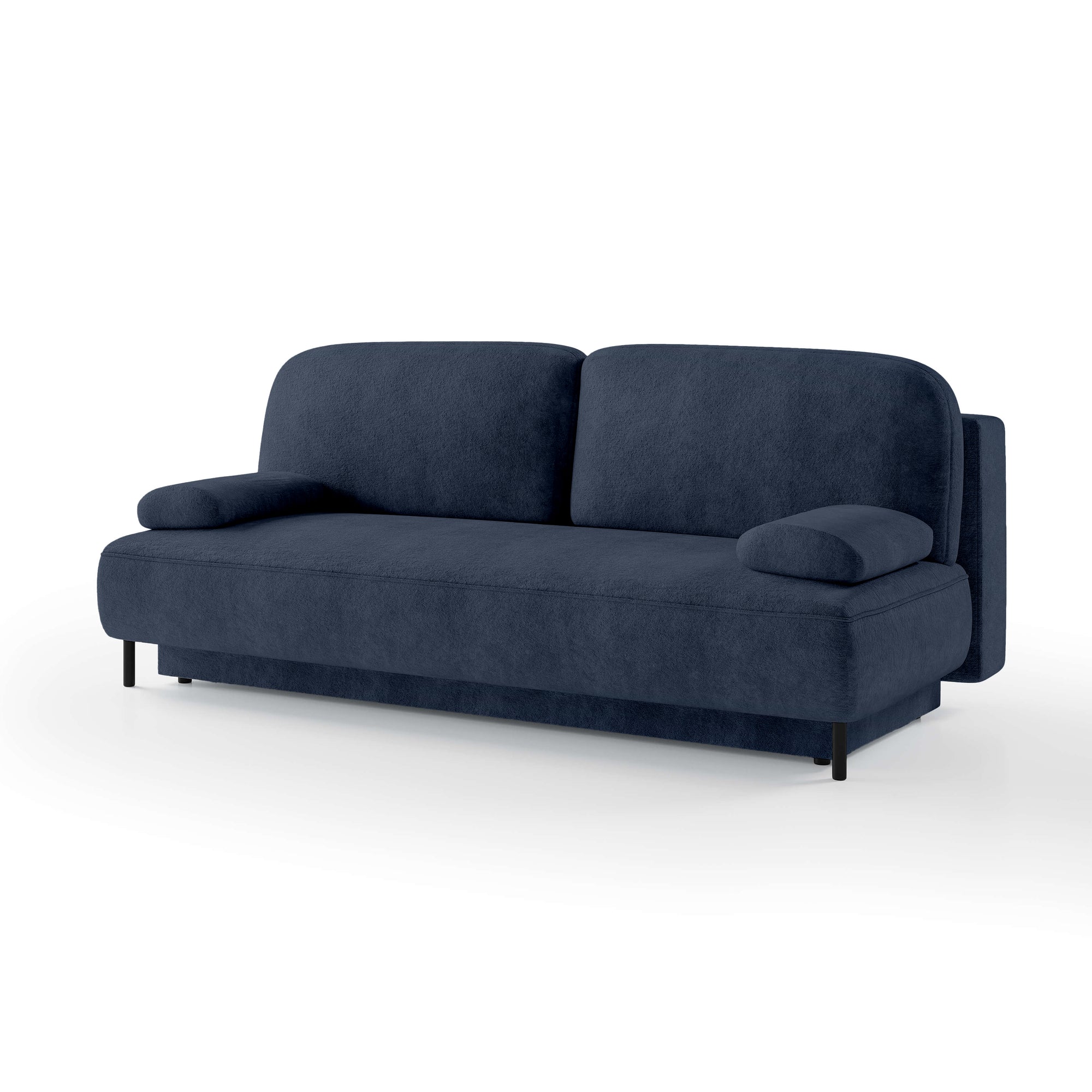 Sofa 2-osobowa z funkcją spania 140x200 z pojemnikiem w stylu nowoczesnym – mechanizm DL, sprężyny bonellowe | Tola