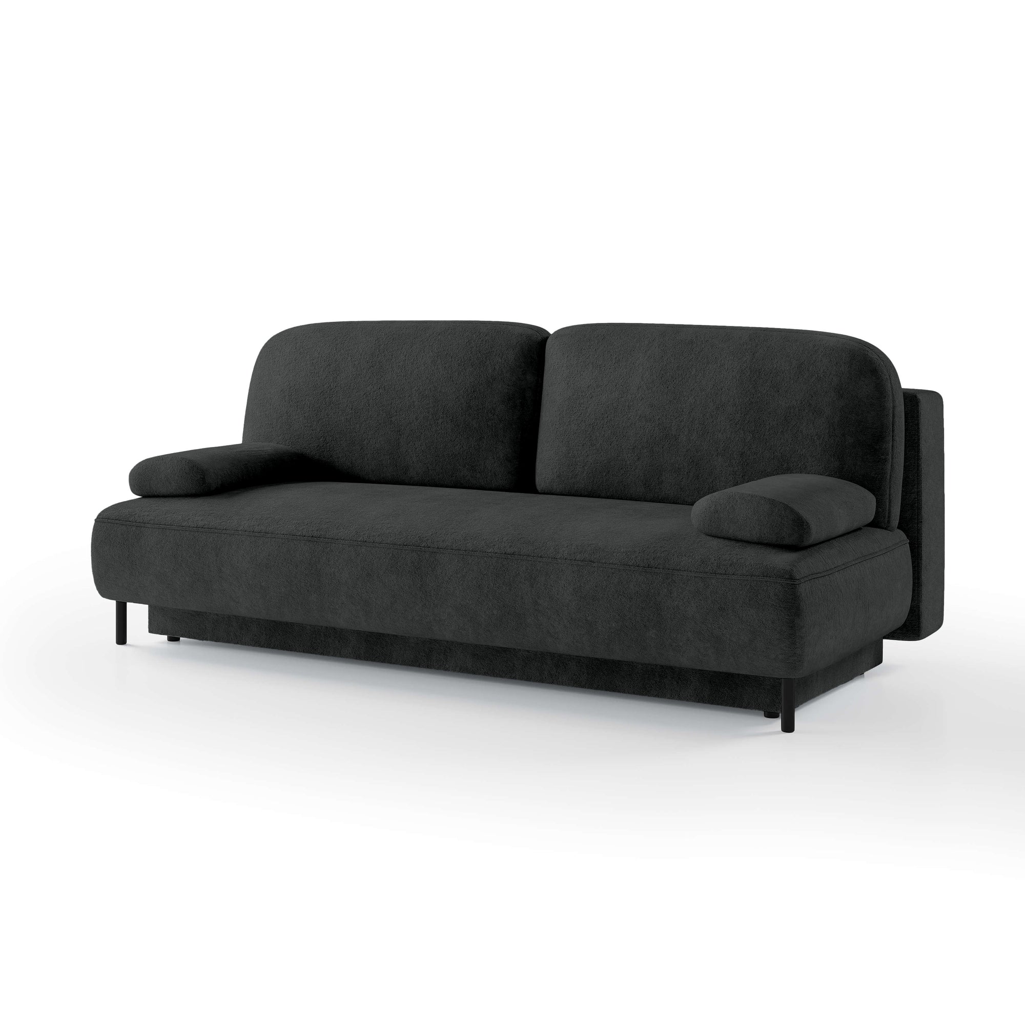 Sofa 2-osobowa z funkcją spania 140x200 z pojemnikiem w stylu nowoczesnym – mechanizm DL, sprężyny bonellowe | Tola