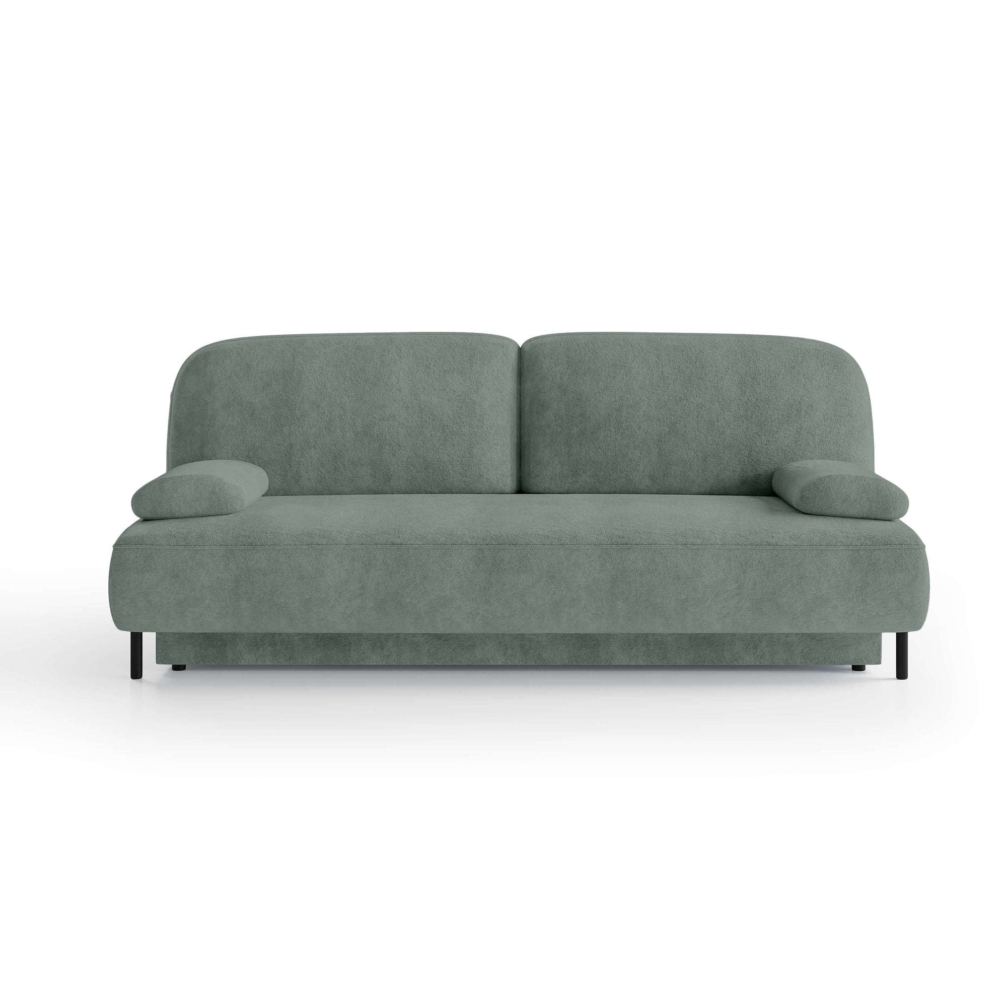 Sofa 2-osobowa z funkcją spania 140x200 z pojemnikiem w stylu nowoczesnym – mechanizm DL, sprężyny bonellowe | Tola