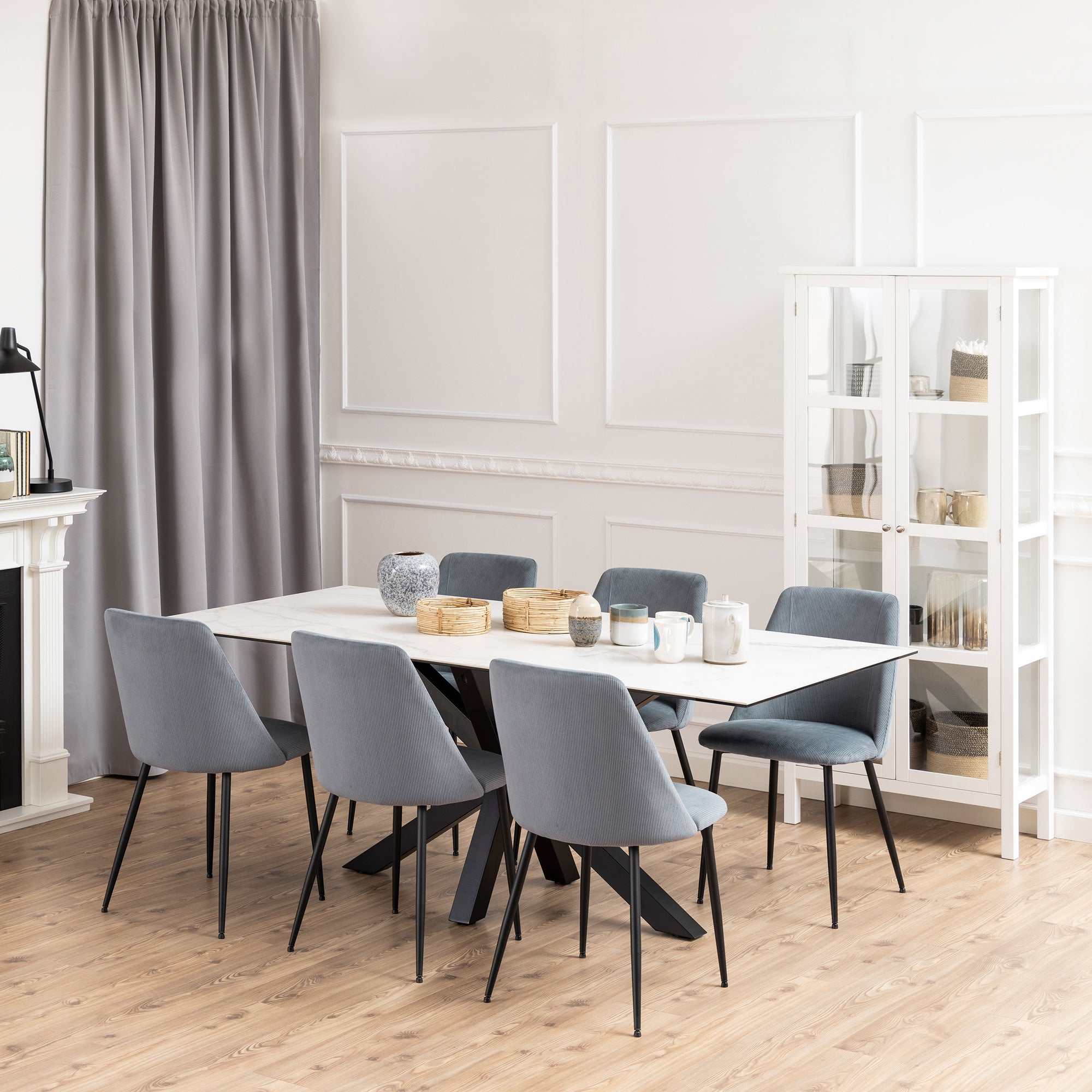 Stół do jadalni 200x76 w stylu nowoczesnym - elegancki blat ceramiczny, metalowa podstawa, 4 warianty kolorystyczne| Oryss