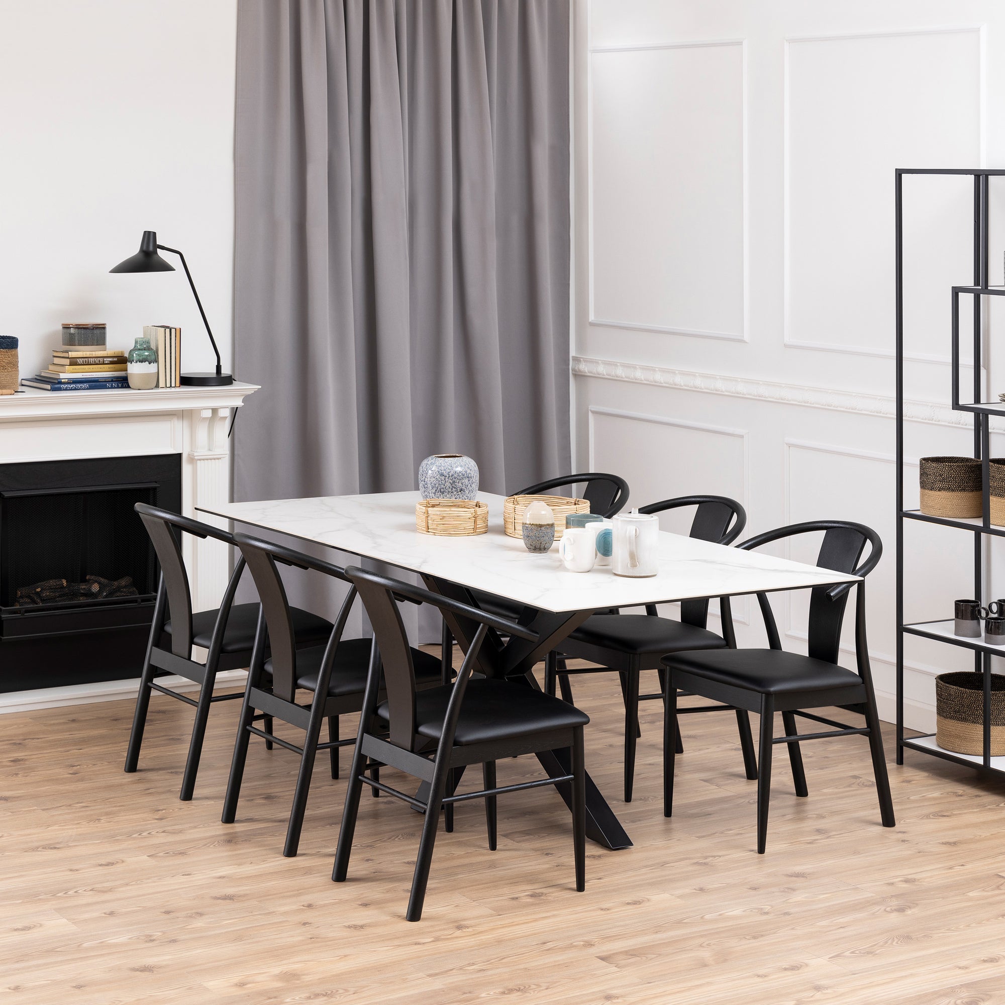 Stół do jadalni 200x76 w stylu nowoczesnym - elegancki blat ceramiczny, metalowa podstawa, 4 warianty kolorystyczne| Oryss