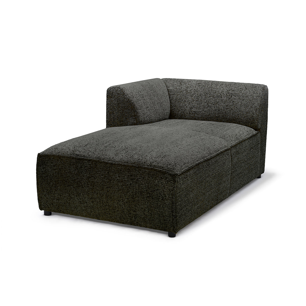Sofa Modułowa BRICK Moduł L Lewo Grafitowy Brąz (BELLA 25)