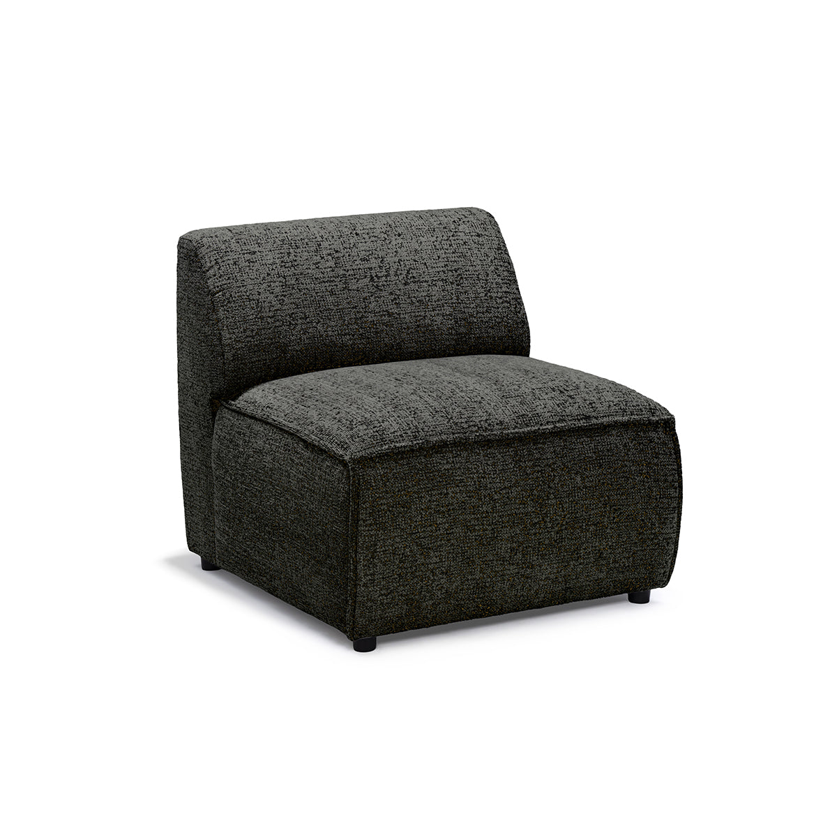 Sofa Modułowa BRICK Moduł S Prawo Grafitowy Brąz (BELLA 25)