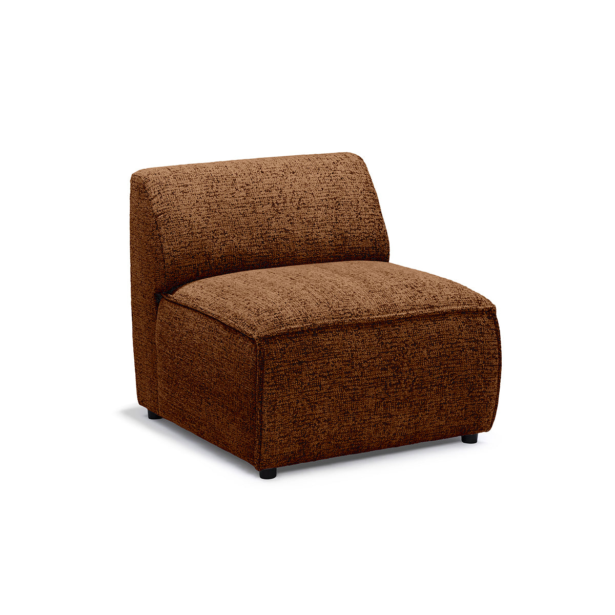 Sofa Modułowa BRICK Moduł S Prawo Orzechowy Mat (BELLA 40)