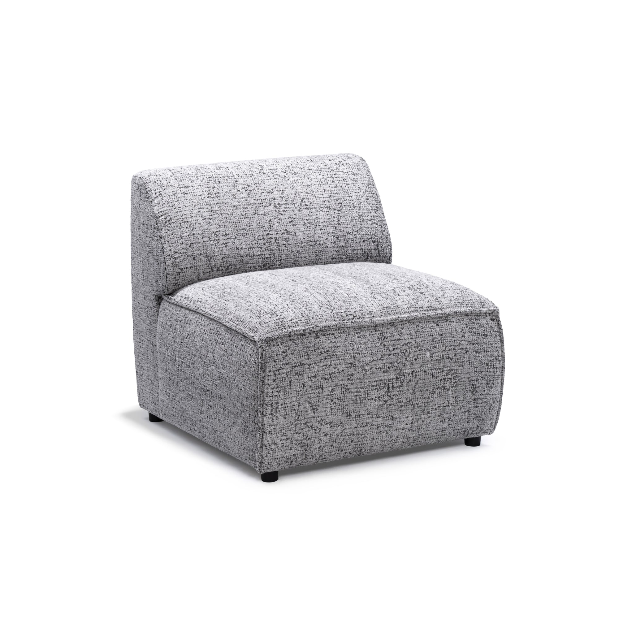 Sofa Modułowa BRICK Moduł S Prawo Szary Mat (BELLA 65)