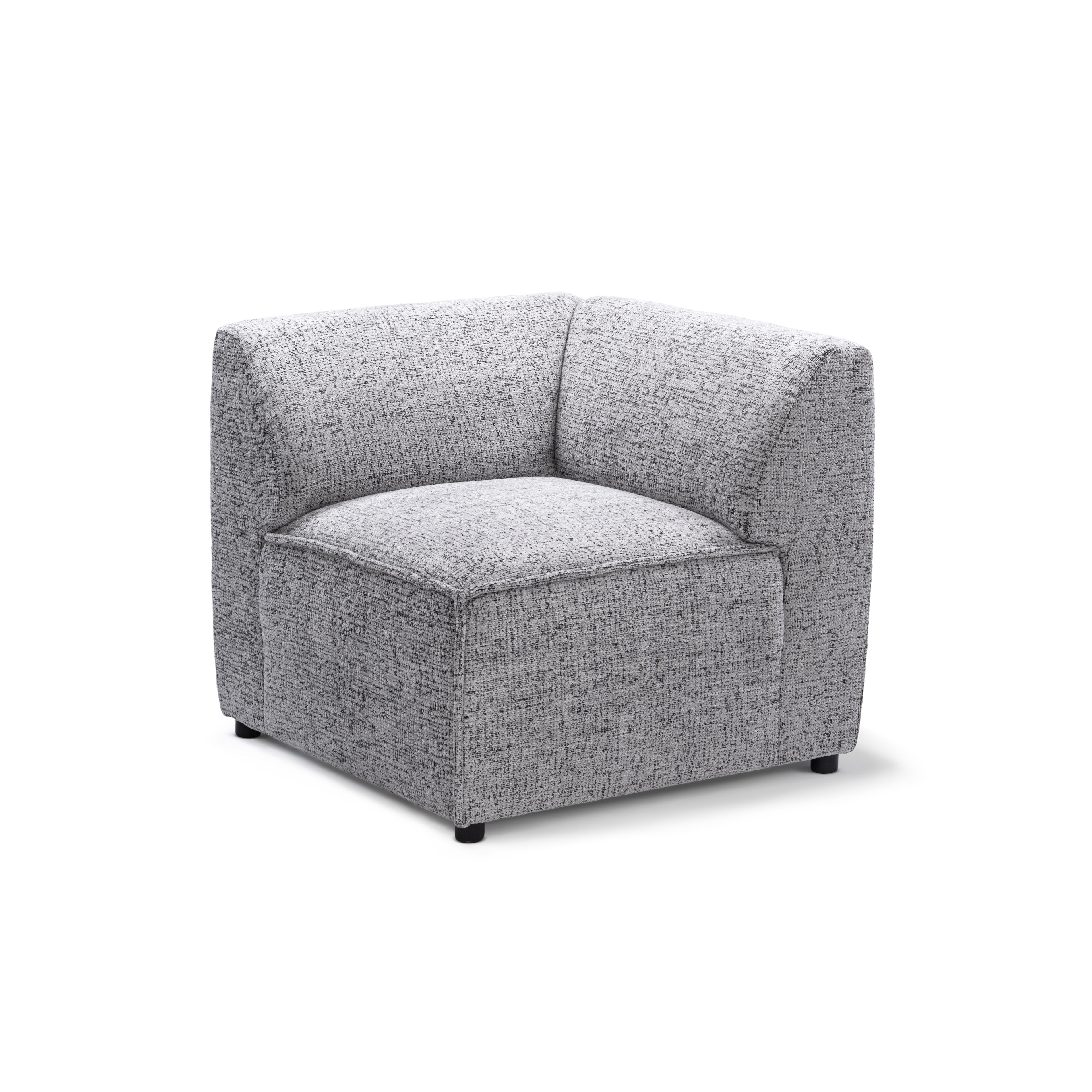 Sofa Modułowa BRICK Moduł M Lewo Szary Mat (BELLA 65)