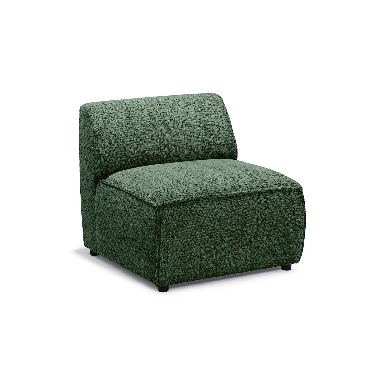 Sofa Modułowa BRICK Moduł S Prawo Zielony Onyks (BELLA 80)