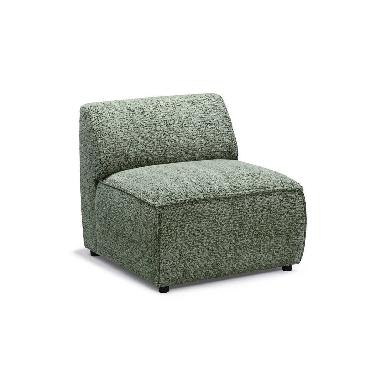 Sofa Modułowa BRICK Moduł S Prawo Zgaszona Oliwka (BELLA 85)