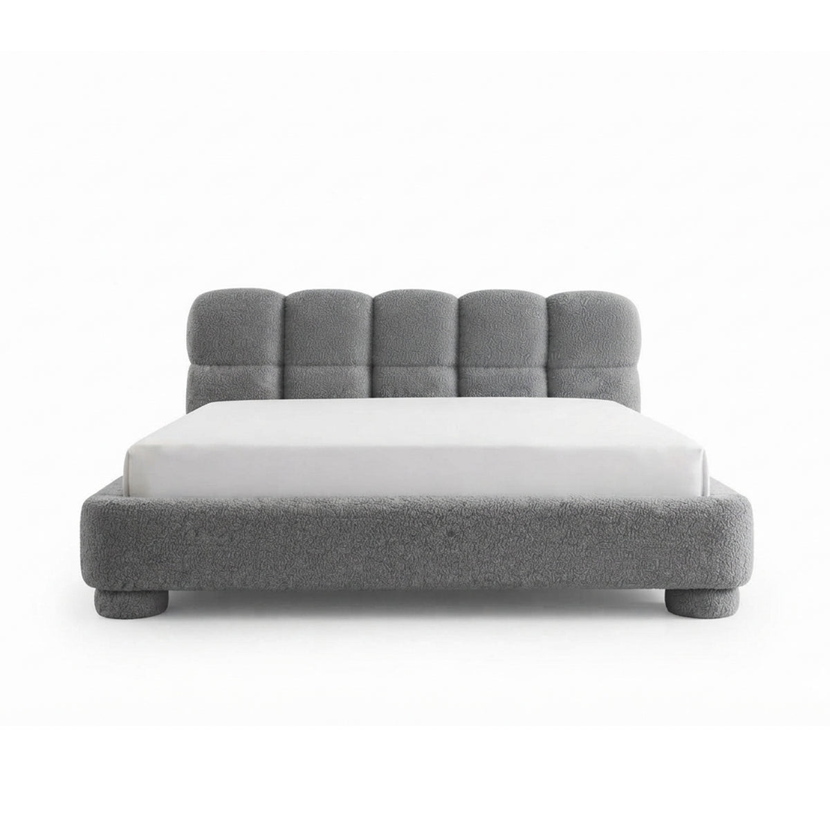 Łóżko tapicerowane Lattro 120x200–200x200 z pojemnikiem w stylu modern organic, tkanina Coral – widok z przodu | Pillovely