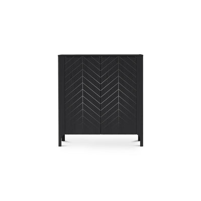 Komoda EKLIPSO 103x95 z dwudrzwiowym frontem w stylu nowoczesnym – kolor Czarny | Pillovely