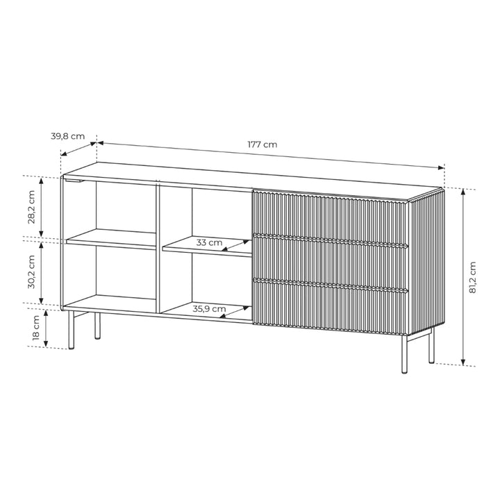 Komoda MuzZI 177x81