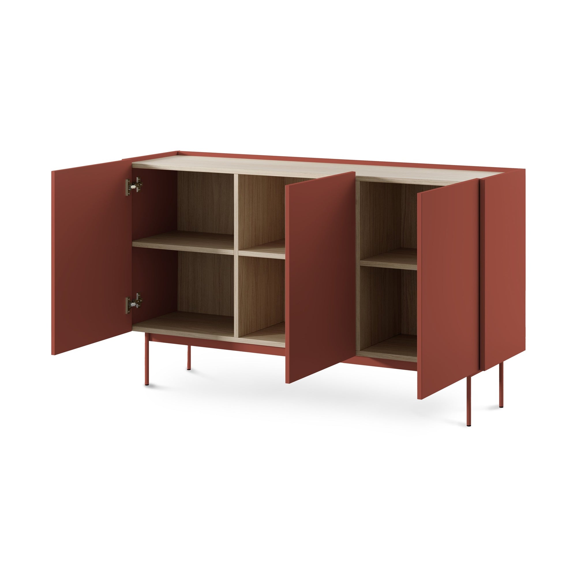 Komoda 144x83 w stylu nowoczesnym - bezuchwytowe fronty, cichy domyk, metalowe nogi | Bema