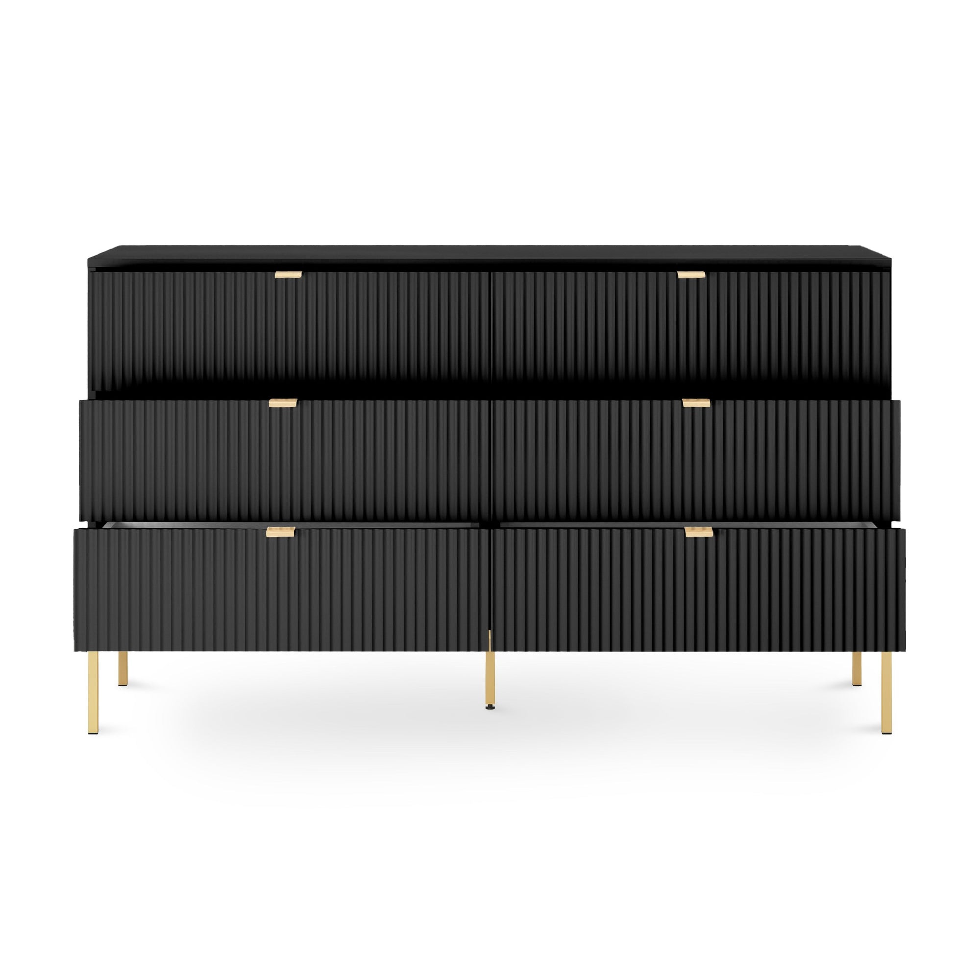 Komoda szufladami 154x91 w stylu glamour - cichy domyk, wysokie nóżki | Roza
