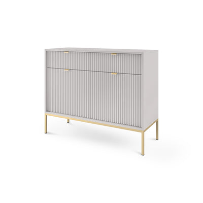 Komoda 104x83 w stylu nowoczesnym | Roza Szary Złota