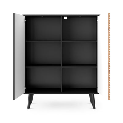 Komoda z drzwiami 104x125 w stylu industrialnym | Las