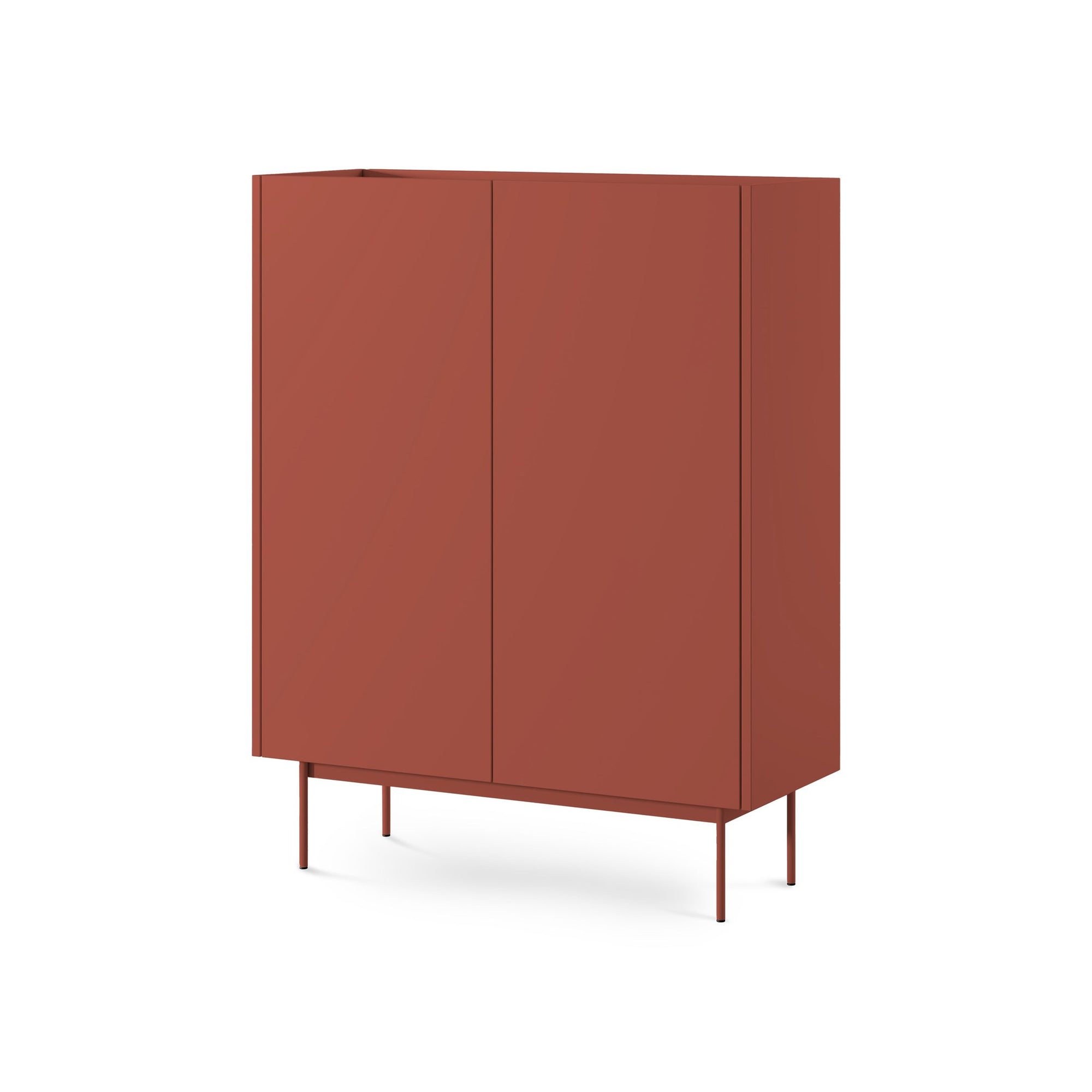 Komoda 97x122 w stylu nowoczesnym - wysoka zabudowa, bezuchwytowe fronty, cichy domyk | Bema Ceramic Red