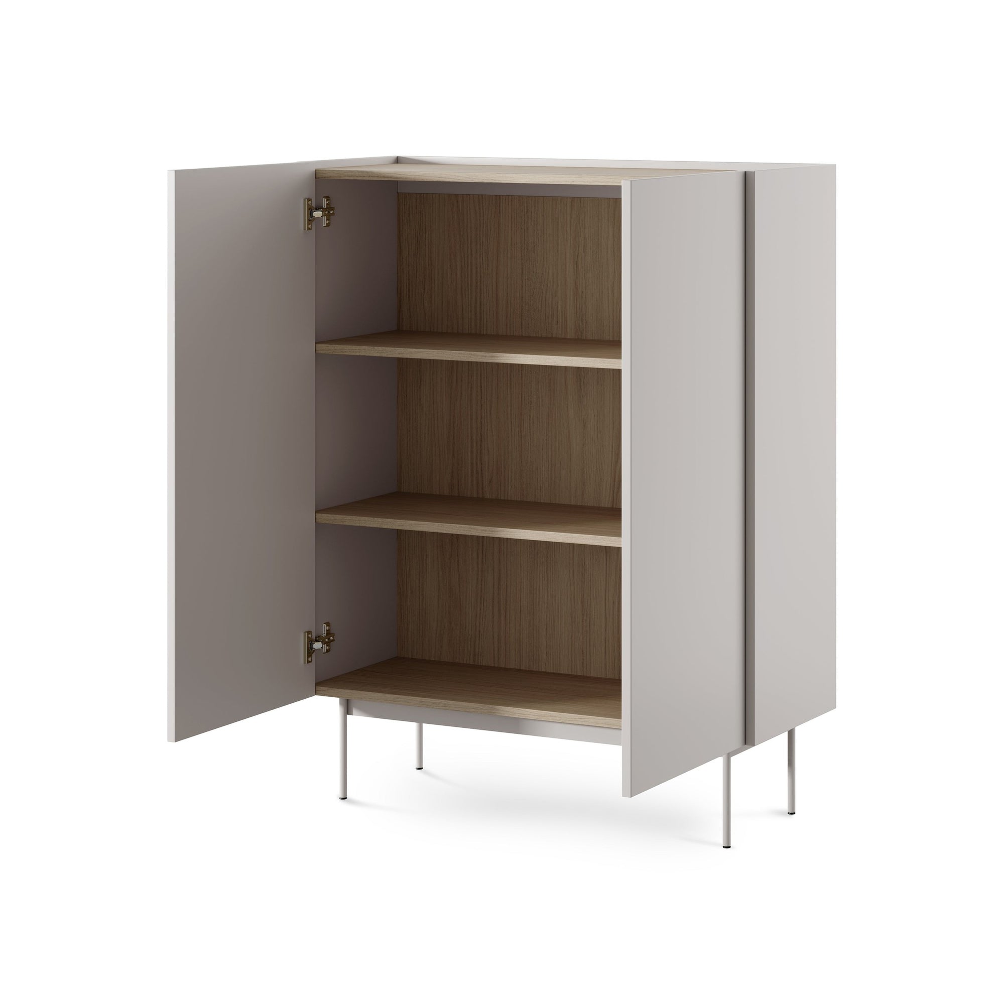 Komoda 97x122 w stylu nowoczesnym - wysoka zabudowa, bezuchwytowe fronty, cichy domyk | Bema