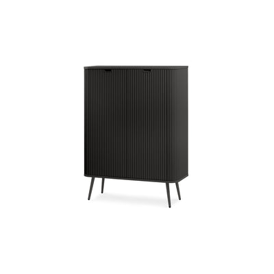 Komoda 103x129 w stylu nowoczesnym | Eva Czarny Czarny
