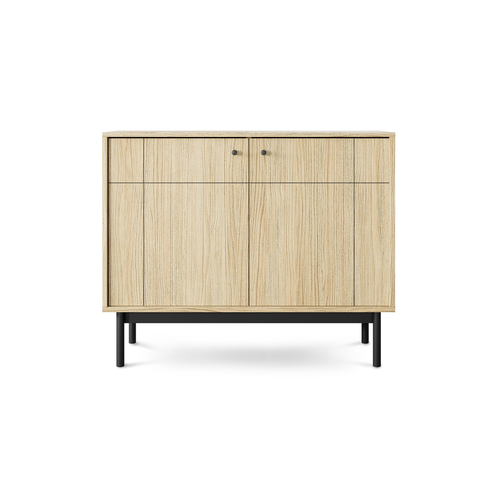 Komoda 104x84 w stylu japandi - frezowane fronty, cichy domyk, drewniane nogi | Sabi