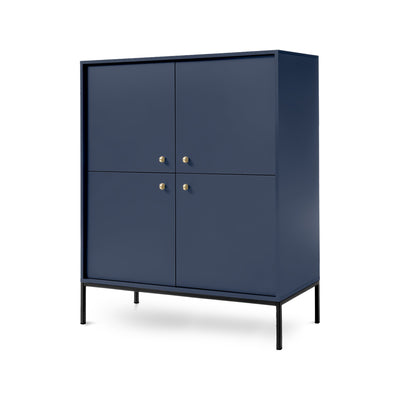 Komoda 104x126 w stylu vintage | Kviat Granat Czarny