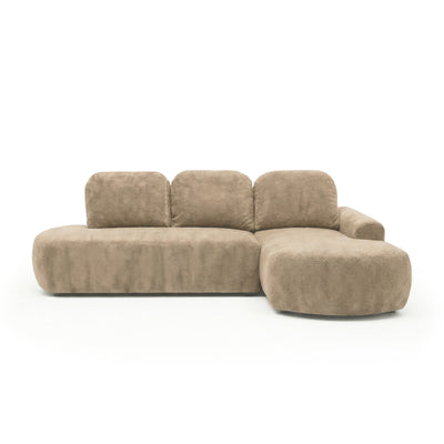 Narożnik Moluni 263 cm Piaskowa Bawełna (BELLINI 07) prawostronny – narożnik w stylu modern organic