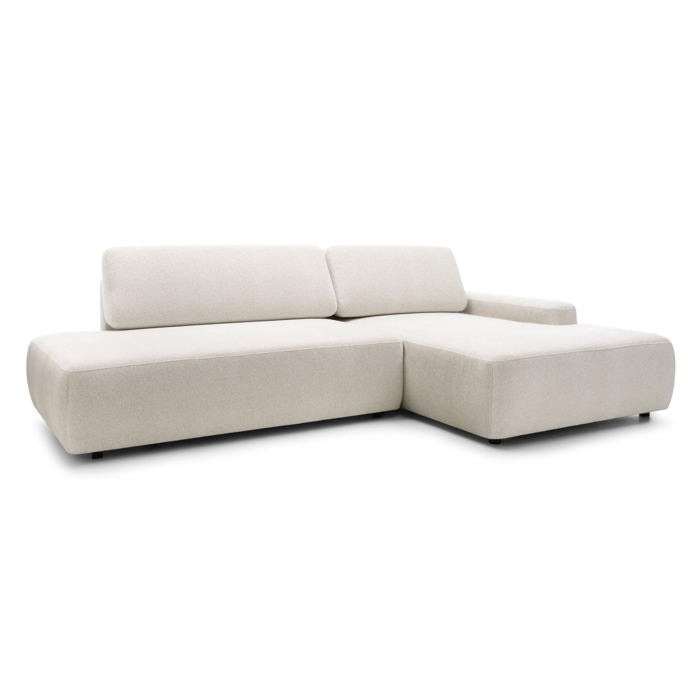 Narożnik z funkcją spania 4-osobowy 125x210 w stylu japandi | Bamby