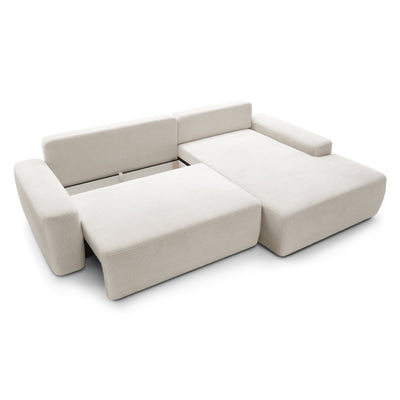 Narożnik z funkcją spania 3-osobowy 125x210 w stylu nowoczesnym | Bamby