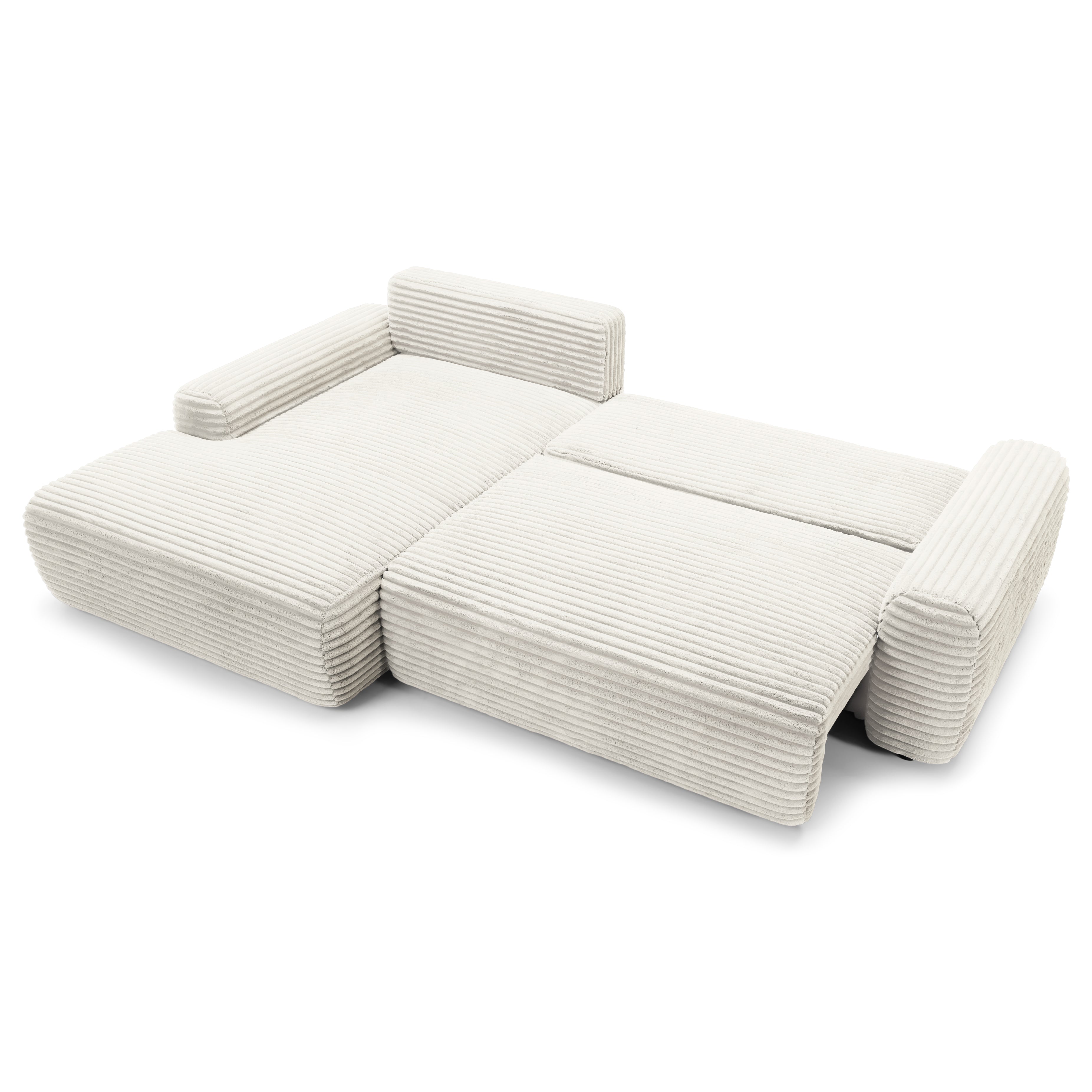 Narożnik z funkcją spania 125x200 z pojemnikiem w stylu nowoczesnym | Dori
