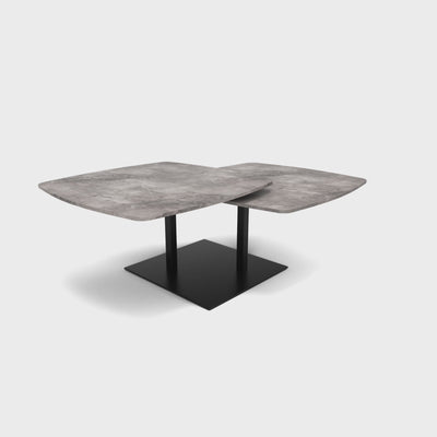 Stolik kawowy z obrotowym blatem 128 × 40 cm w stylu loftowym | Dualis