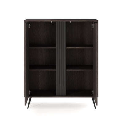 Komoda wysoka 2-drzwiowa 113x134 w stylu soft loft| Velia