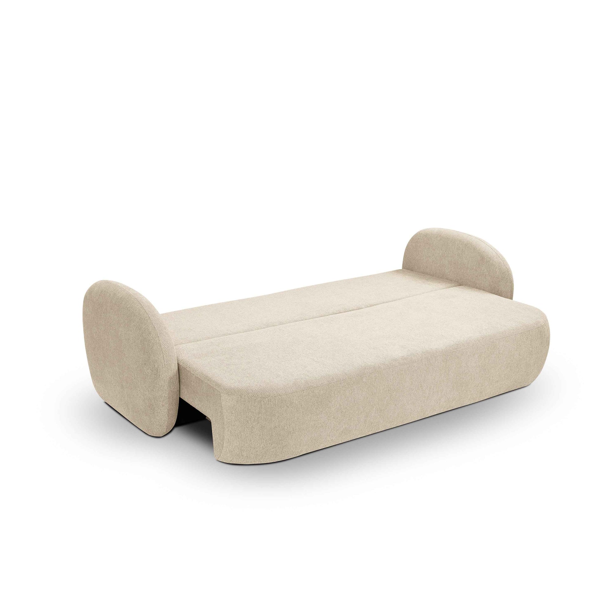 Sofa 3-osobowa z funkcją spania 142x200 z pojemnikiem w stylu art deco – tkanina Aragon, sprężyny bonell, DL | OLEMO