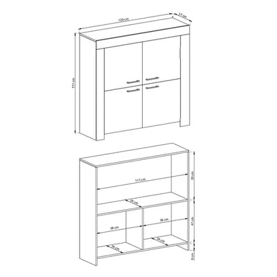 Komoda do przechowywania 120x117 w stylu skandynawskim | Gorky