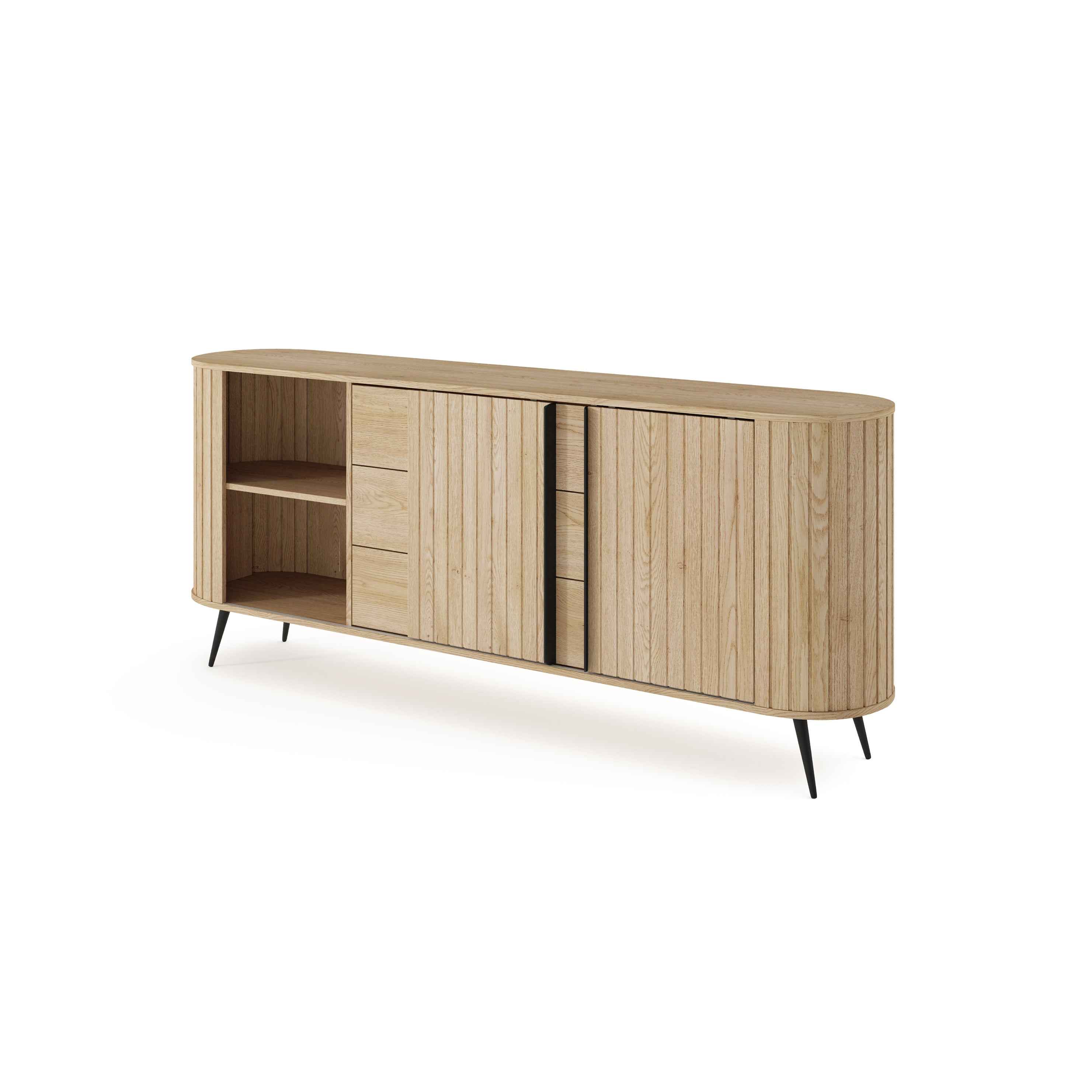 Komoda z drzwiami przesuwnymi i szufladami 196x82 w stylu nowoczesnym| Llovia